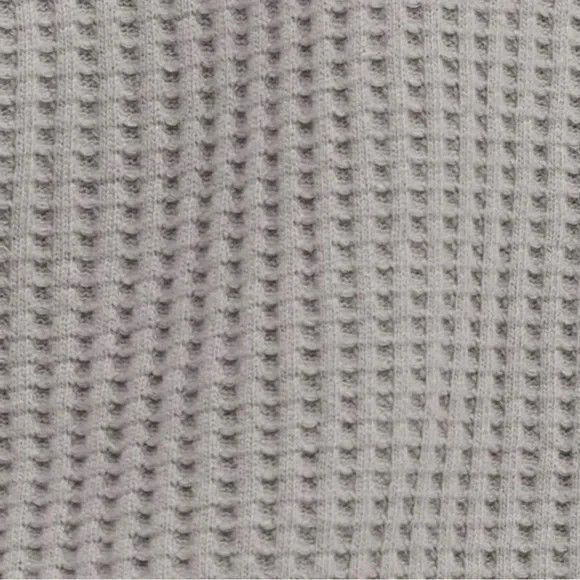 MATE THE LABEL WOMEN'S ORGANIC COTTON WAFFLE KNIT WIDE LEG PANTS NWT GRAY - Picture 4 of 7